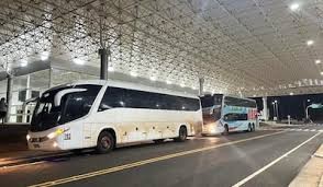 Buses empiezan a cruzar el Puente de la Integración